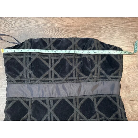 Vineyard Vines Velvet Strapless Lattice Embroidered Carolyn Dress 16 - Picture 9 of 11